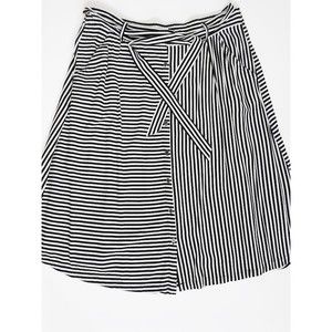 Sportsgirl Black and White Juxtapose Striped Button-Up Skirt